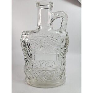 VTG Old Forester KY Whiskey Bottle Decanter Kimble Glass Co Embossed Swirls 50's